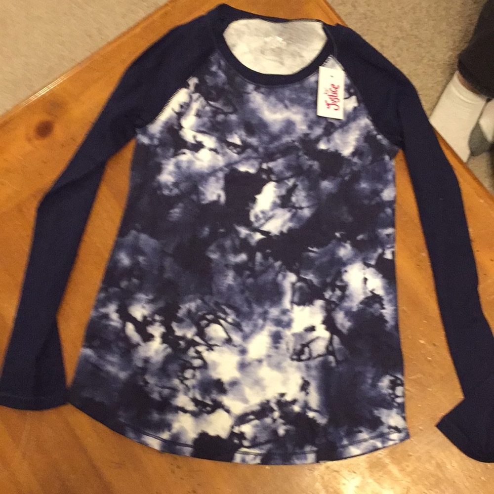 Justice Blue and tie-dye shirt